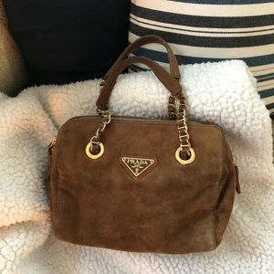 Small Vintage Prada Suede handbag